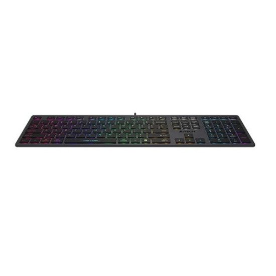 A4tech FX60H FStyler Grey (Neon Backlit) Wired Keyboard with 2 USB HUB