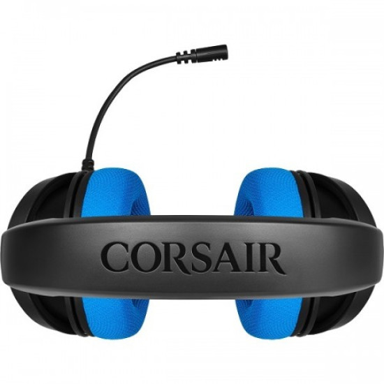 Corsair HS35 V2 Stereo Multiplatform Wired Gaming Headphone-Blue