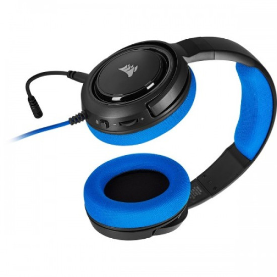 Corsair HS35 V2 Stereo Multiplatform Wired Gaming Headphone-Blue