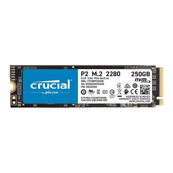 Crucial P2 250GB M.2 2280 PCIe 3.0 x 4 NVMe SSD