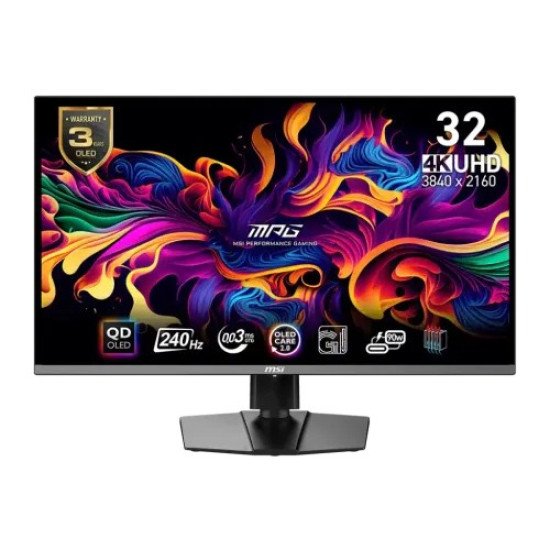 MSI MPG 321URX 31.5 inch QD-OLED 4K UHD 240Hz Gaming Monitor