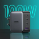 Ugreen CD226 100W 3 Port USB-C & 1 Port USB GaN Wall Charger Adapter