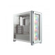 Corsair iCUE 4000X RGB Tempered Glass Mid-Tower ATX Casing (White)