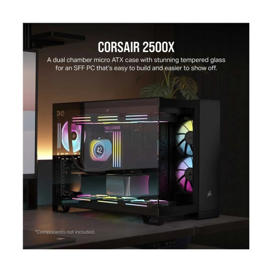 Corsair 2500X Mid Tower Black Micro-ATX Gaming Desktop Case