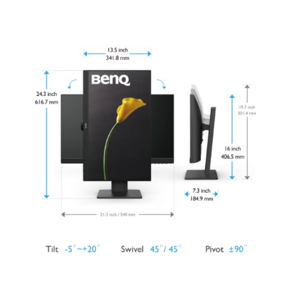 BenQ GW2485TC 23.8" FHD Eye-Care Stylish IPS Monitor BenQ GW2485TC 23.8" FHD Eye-Care Stylish IPS Monitor